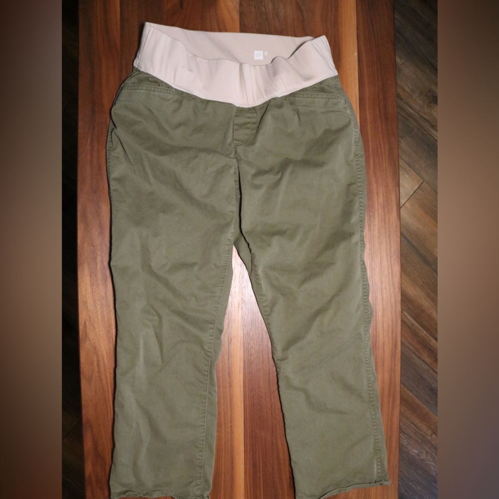 Khaki maternity pants